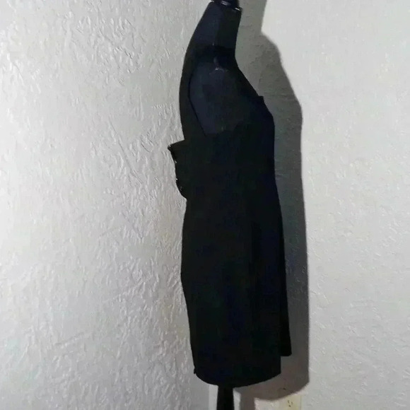 NICOLE MILLER Crepe One Shoulder Mini Dress - Picture 2 of 8